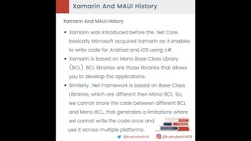 What are differences between MAUI and Xamarin