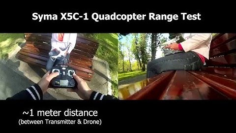 Syma X5C Quadcopter Remote Control Range Test