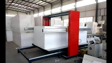 Demonstrating CNC hot wire cutter for cutting ABC foam letters