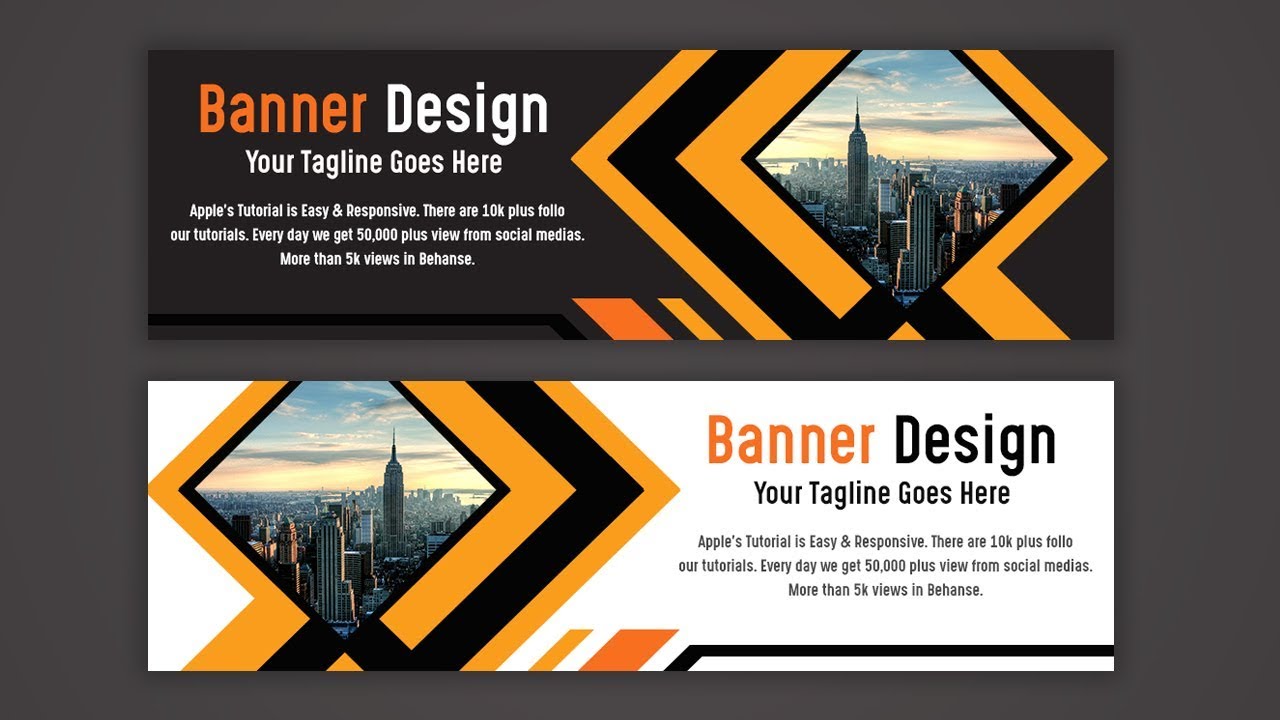 Make a Creative Web Banner AD Design - Photoshop Tutorial