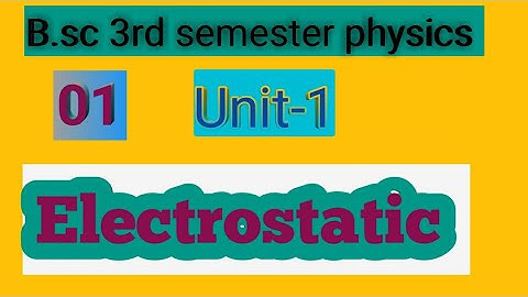 B.sc 3rd semester physics ||Electrostatic || By Vivek sir #hcverma #viralvideo #hcverma