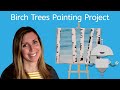 Birch Trees Painting Project - Art for Kids!