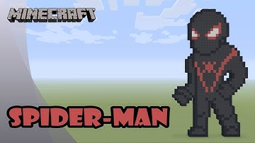 Minecraft: Pixel Art Tutorial: Spider-Man (Miles Morales) (Into the Spider-Verse)