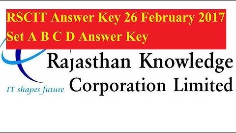 RSCIT Answer Key 22 April 2018 Set A B C D Answer Key @ hindi24.in