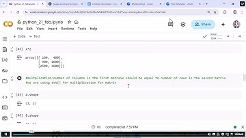 PYTHON 24 FEB 2025 Matrix Operations Using Numpy Statistical Functions