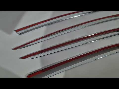 Ветровики на окна хром Niken Luxury (4 шт) для Tesla Model 3 2017- гг, видео 1