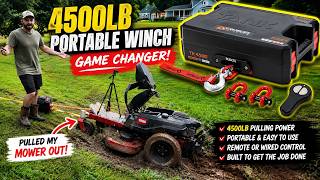 I Got My Zero Turn STUCK... This Portable Winch Saved the Day!
