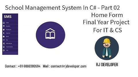 School Management System In C# - Part 02 Home From