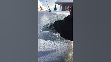 LIFEHACK  - ICE ON CAR  -  USING BACK OF THE ICE SCRAPER