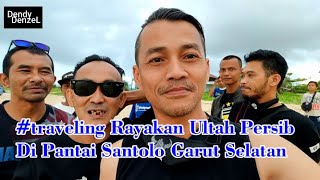 Rayakan Ultah Persib Ke 88 Tahun Di Pantai Santolo Garut Selatan