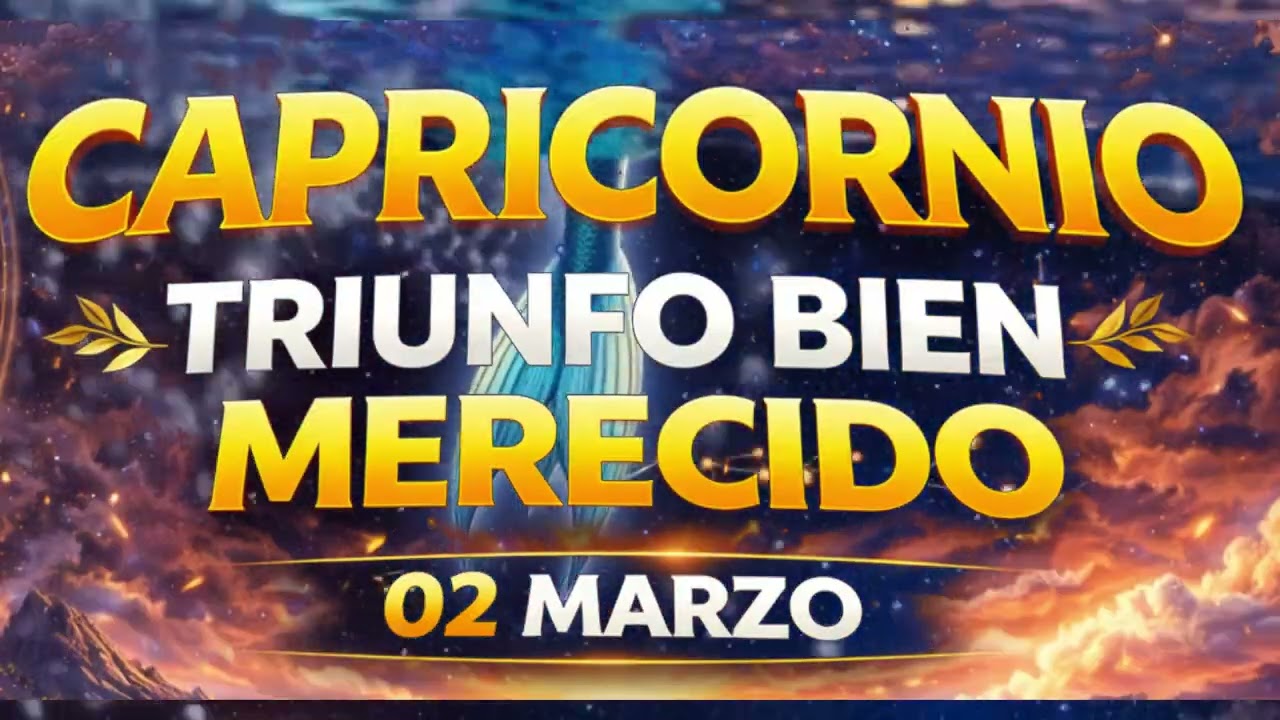 CAPRICORNIO ♑ TRIUNFO BIEN MERECIDO