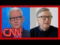 Anderson Cooper asks Bill Gates if he'd eat inside a restaurant 1 year from now