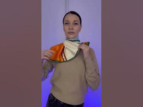Красивый способ завязать платок - YouTube
