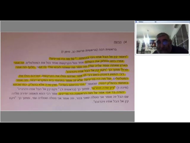 Rav Kling - De Adam a Avraham: Cain et abel - 05.01.2016