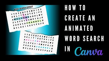 How to Create an Animated Word Search in Canva