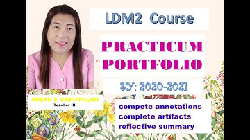 LDM2 FOR TEACHERS PRACTICUM PORTFOLIO