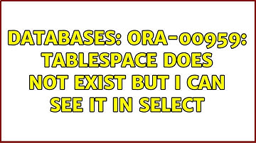 Databases: ORA-00959: tablespace does not exist but I can see it in select