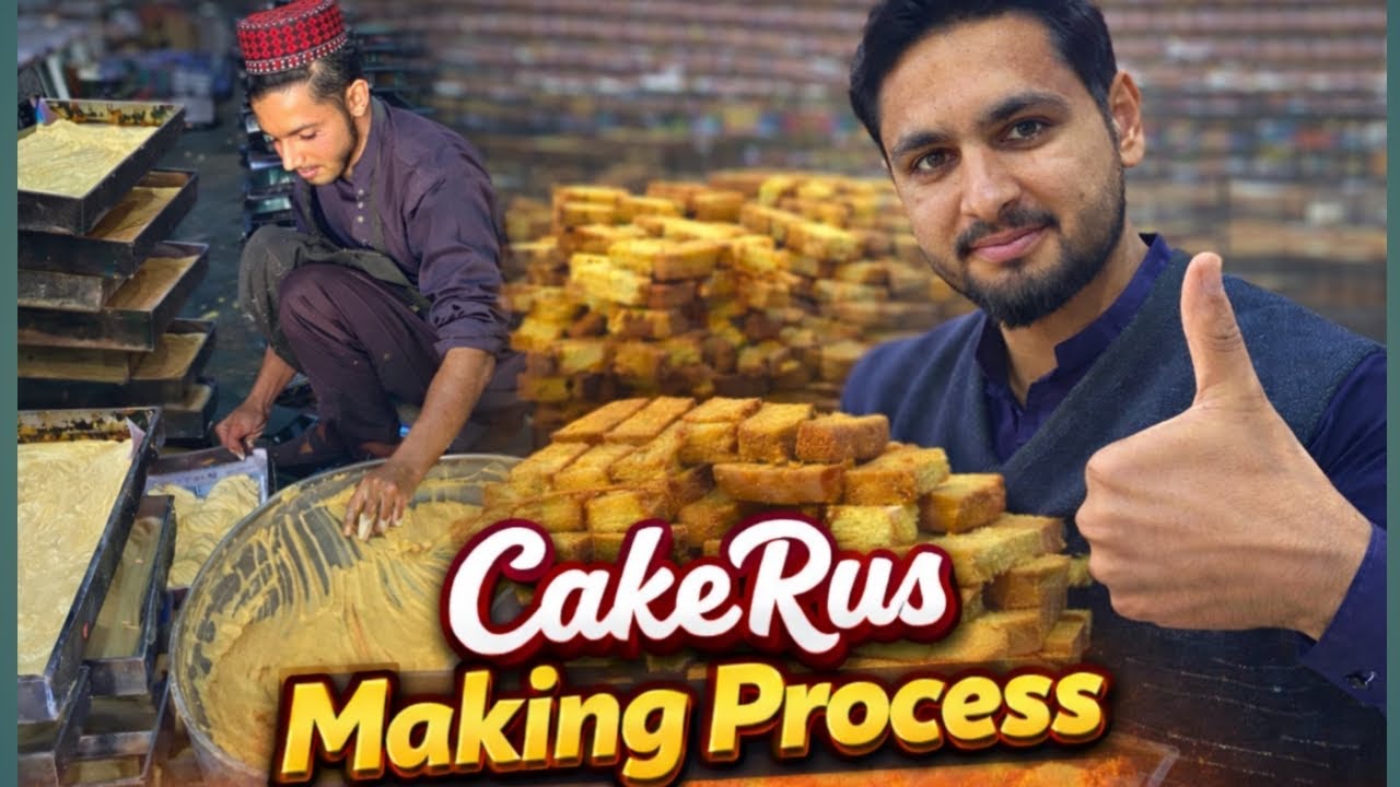 CakeRus Making Process | Factory Style Cake Rus Banane Ka Tareeqa | Bakery Production