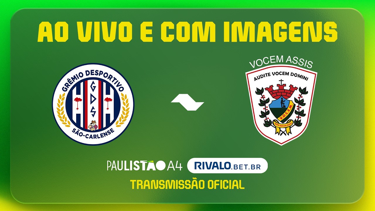 AO VIVO E COM IMAGENS: GRÊMIO SÃO-CARLENSE X VOCEM | RODADA 9 | PAULISTÃO A4 RIVALO 2026