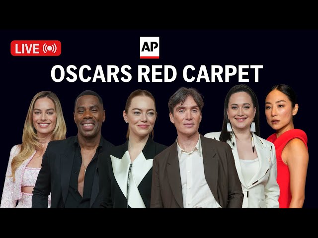 Oscars 2024: Watch as stars arrive on the red carpet class=