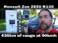 Renault Zoe ZE50 R135 - 90kmh range test