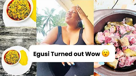 How i Made Egusi Soup for Lunch 😳 | Easy Nigerian Egusi Recipe 