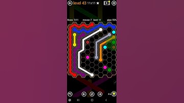 How To Solve Flow Free Hexes Jumbo Pack Level 43 11x11 Board Walk Through Solution Walkthrough