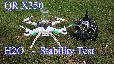 Walkera QR X350 - Stability Test with H2O on Top of quad at C of G.