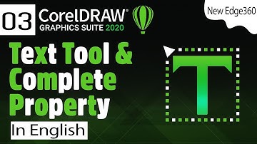 How to Use Text Tool & Complete Property in CorelDraw - How to write in shape - Class 03