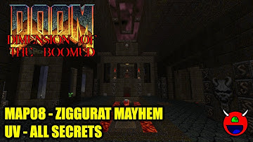 Doom 2: Dimension of the Boomed - MAP08 Ziggurat Mayhem - All Secrets