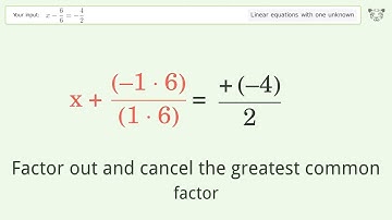 Solve x-6/6=-4/2: Linear Equation Video Solution | Tiger Algebra