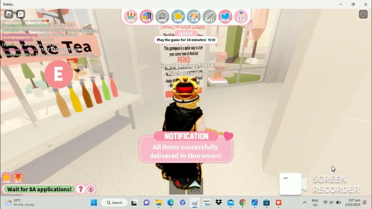 How to make a order in Pastriez Bakery YouTube