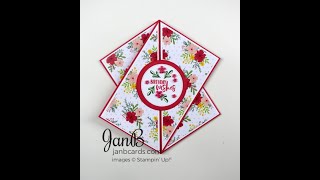 No.638 Diagonal Fold Birthday Card - JanB UK Stampin' Up! Independent Demonstrator