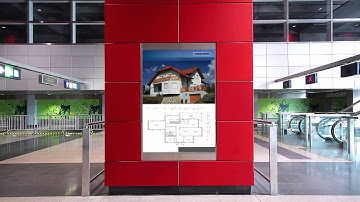 Digital signage solution with videos and PowerPoint. Easy to manage.