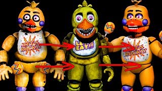 ВСЕ СКРИМЕРЫ ЧИКИ FNAF 1 2 3 4 5 6 7 + FANGAME - JUMPSCARES CHICA FNAF + FANGAME