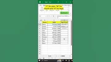 Calculate Age in Excel | #ExcelShorts #ExcelTips #computer