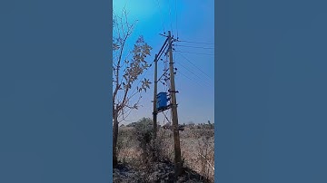 transformer fired due to line get short! lineman life #hescom #nature #bescom