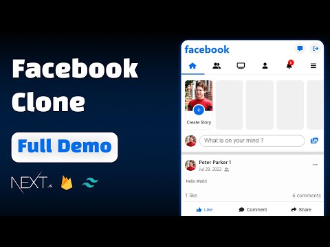 Mobile UI Facebook Clone: NextJS , Firebase , React, Typescript & Tailwind - Full Demo
