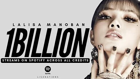 BLACKPINK's Lisa becomes fastest K-Pop act to hit 1 billion streams on Spotify across all credits.