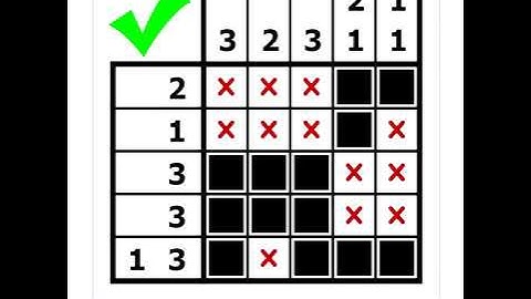 Nonograms Tutorial - #2 Solving an easy puzzle