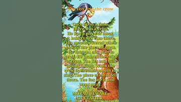 The Fox And The Crow # Moral Story #Shorts @Kidslearning2233
