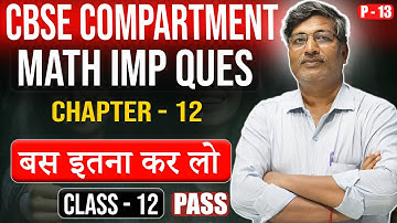 Chapter 12: Linear Programming Most Important Questions For Class 12 Compartment Exam 2024