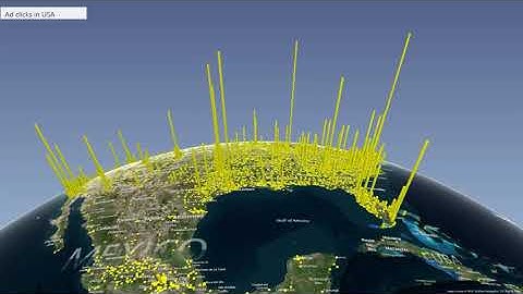 Power BI Power Maps 🗽Now Azure Maps Power BI Visual - East Coast Ad Clicks MAX451 for Pier 1 Imports