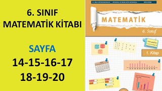 6.Sınıf Matematik Ders Kitabı Sayfa 14 15 16 17 18 19 20 Cevaplar Çözümler