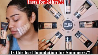 LOREAL Infalliable pro matte foundation swatches| is it best foundation for summers?? Shamvi Krishna