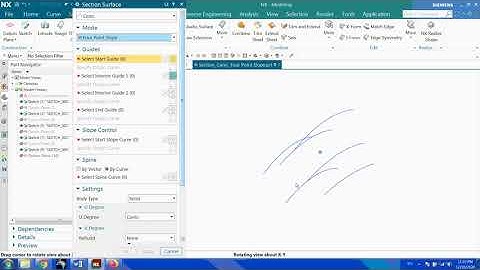 NX Section Surface Conic_Four Point Slope