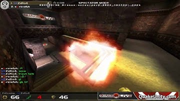 ZeRo4 Vs rawfuh - QuakeLive - Quakecon 2008 (SHOUTCAST) PART 1/4