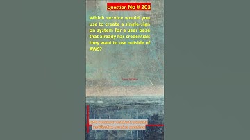 AWS Solutions Architect Associate Certification Practice Questions | Question No. 203 #aws #shorts