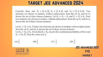JEE ADVANCED 2021 PAPER 1 PROBABILITY QUESTION