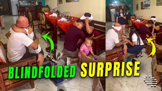 Siblings Surprise Their Parents While Checking a Gift Box Blindfolded